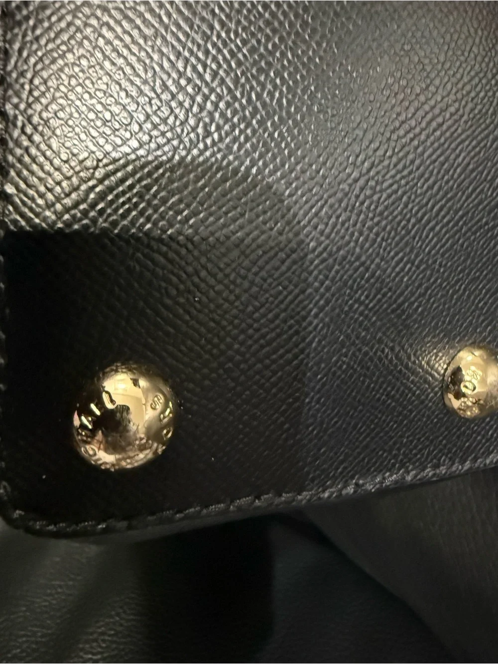 Michael Kors Black Saffiano Leather Tote with Gold Hardware